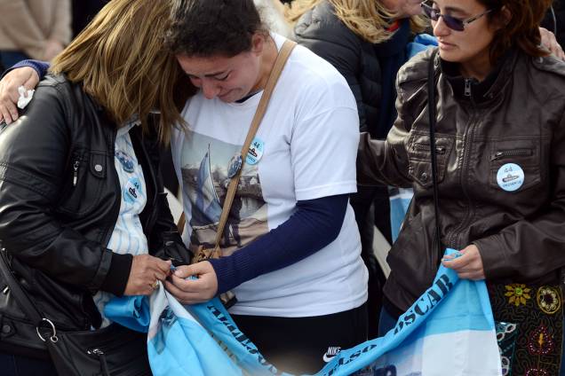 Familiares dos tripulantes do submarino ARA San Juan participam da cerimônia de aniversário de 1 ano do desaparecimento da embarcação - 15/11/2018 Familiares dos tripulantes do submarino ARA San Juan participam da cerimônia de aniversário de 1 ano do desaparecimento da embarcação - 15/11/2018