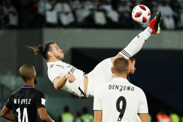 Gareth Bale, do Real Madrid, realiza chute de bicicleta durante partida contra o Al Ain, na final do Mundial de Clubes da FIFA - 22/12/2018 Gareth Bale, do Real Madrid, realiza chute de bicicleta durante partida contra o Al Ain, na final do Mundial de Clubes da FIFA - 22/12/2018
