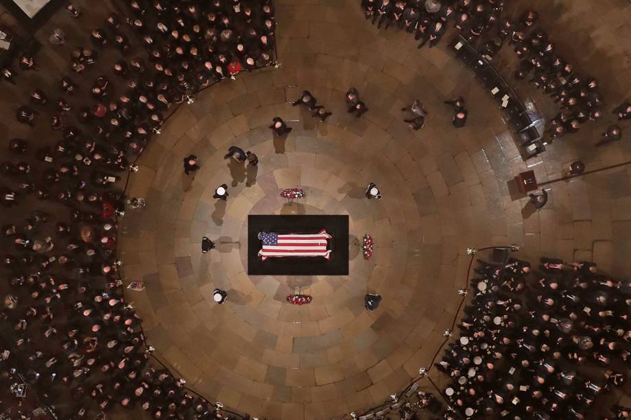 Funeral do ex-presidente americano George H. W. Bush, realizado na rotunda do Capitólio dos Estados Unidos, em Washington - 03/12/2018