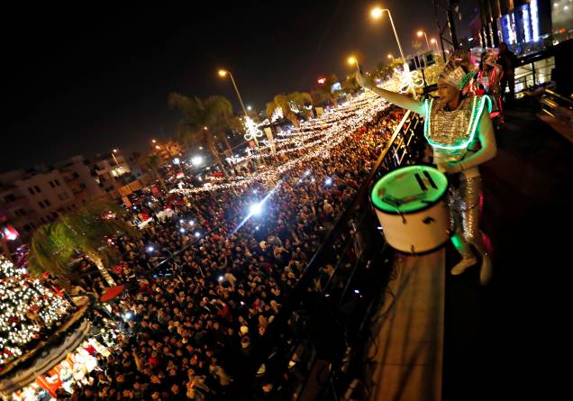 Multidão participa das celebrações de Ano Novo no Cairo , Egito - 01/01/2019 Multidão participa das celebrações de Ano Novo no Cairo , Egito - 01/01/2019