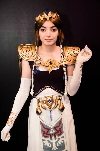 Cosplay da personagem "Zelda", da série de jogos "The Legend of Zelda", durante o terceiro dia da Comic Con Experience 2018, realizada na São Paulo Expo - 08/12/2018