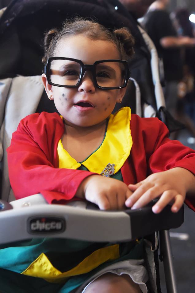 Cosplay infantil da personagem "Chiquinha", da série televisiva "Chaves", durante o quarto dia da Comic Con Experience 2018, realizada na São Paulo Expo - 09/12/2018 Cosplay infantil da personagem "Chiquinha", da série televisiva "Chaves", durante o quarto dia da Comic Con Experience 2018, realizada na São Paulo Expo - 09/12/2018