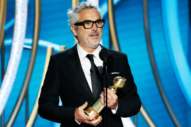 Alfonso Cuaron ganha prêmio na categoria de melhor diretor por "Roma", durante cerimônia do Globo de Ouro - 07/01/2019 Alfonso Cuaron ganha prêmio na categoria de melhor diretor por "Roma", durante cerimônia do Globo de Ouro - 07/01/2019