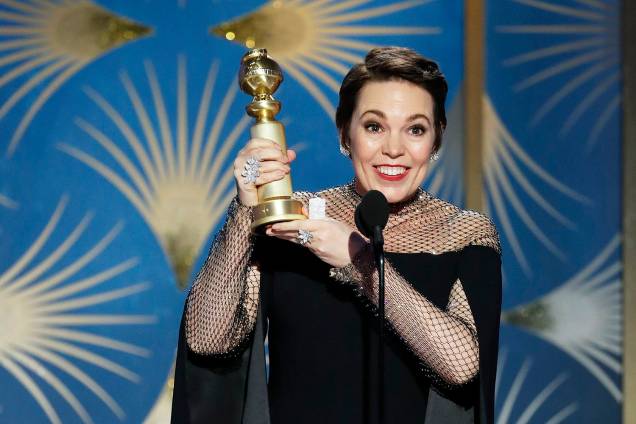 Olivia Colman ganha prêmio na categoria de melhor atriz em filme de comédia ou musical por "A favorita" - 07/01/2019 Olivia Colman ganha prêmio na categoria de melhor atriz em filme de comédia ou musical por "A favorita" - 07/01/2019