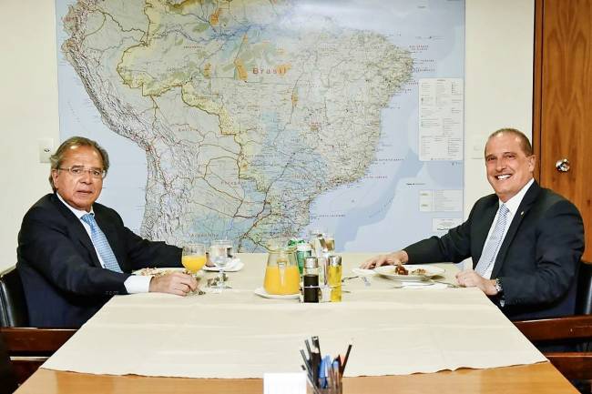 Paulo Guedes e Onyx Lorenzoni Paulo Guedes e Onyx Lorenzoni