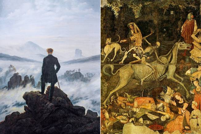Caspar Friedrich e um triunfo da morte do século XV Caspar Friedrich e um triunfo da morte do século XV