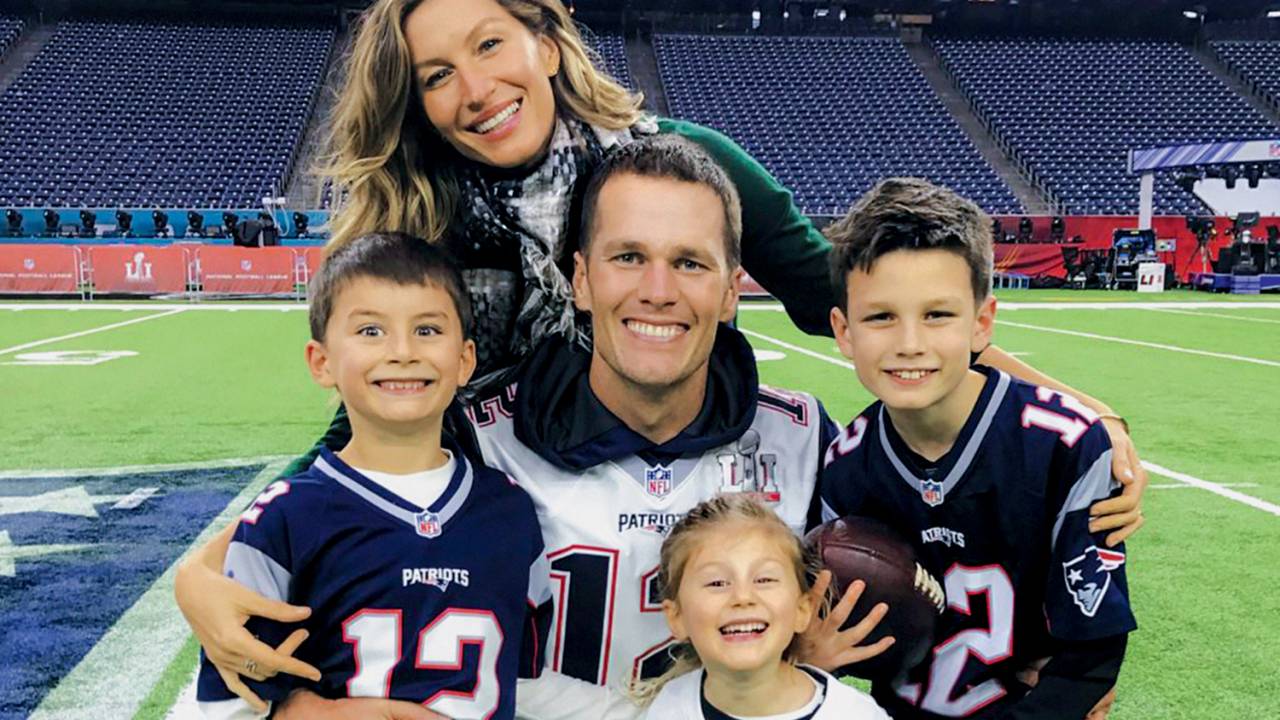 Gisele Bundchen, Tom Brady e seus filhos