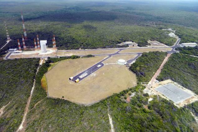 Vista aérea das instalações do Centro de Lançamento de Alcântara (CLA), no Maranhão Vista aérea das instalações do Centro de Lançamento de Alcântara (CLA), no Maranhão