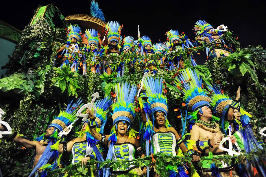 Destaques do carro abre-alas da Mangueira no segundo dia de desfile na Marquês de Sapucaí - 05/03/2019