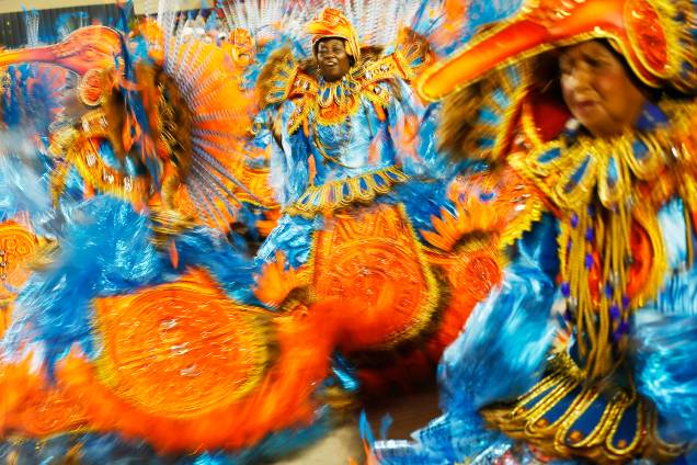 Componentes da escola de samba Beija-Flor de Nilópolis durante desfile na Marquês de Sapucaí - 04/03/2019 Componentes da escola de samba Beija-Flor de Nilópolis durante desfile na Marquês de Sapucaí - 04/03/2019
