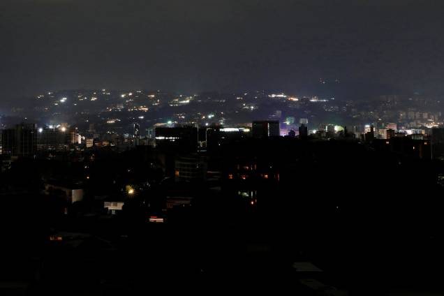 Vista geral durante apagão em Caracas, na Venezuela - 07/03/2019 Vista geral durante apagão em Caracas, na Venezuela - 07/03/2019