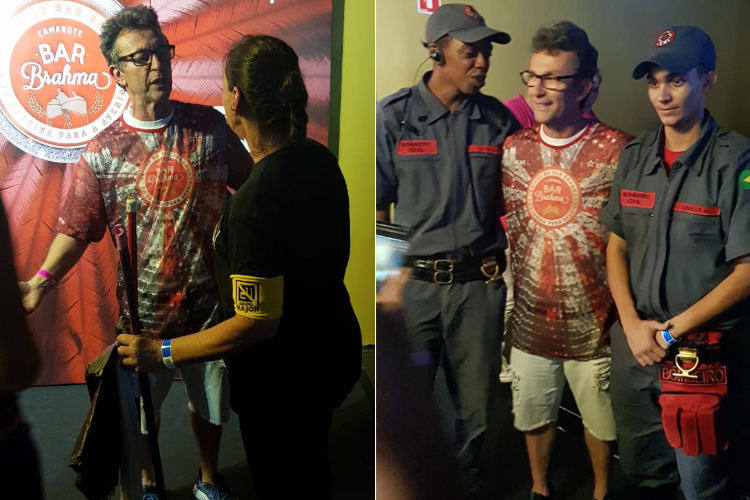 O ex-jogador Neto é visto em camarote no Sambódromo do Anhembi - 02/03/2019