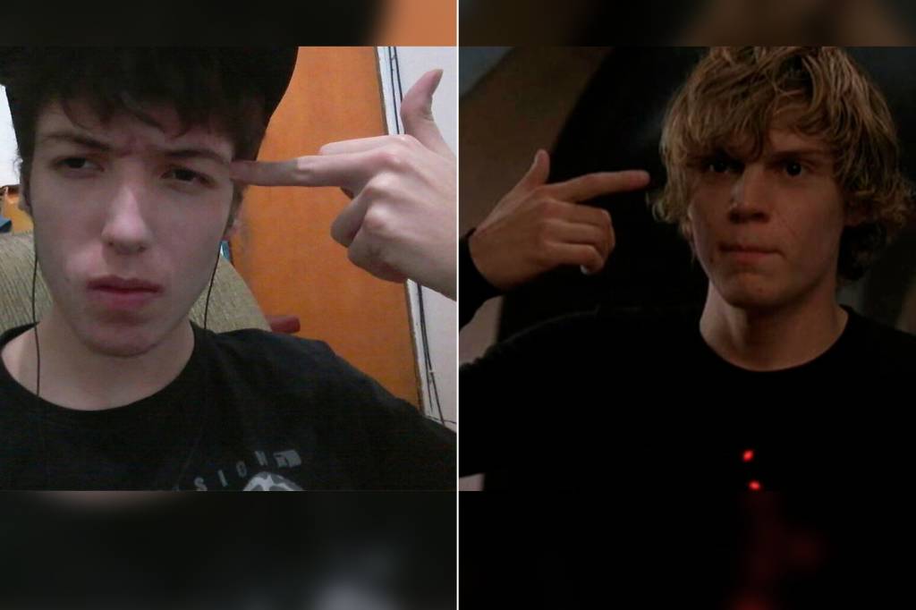 Semelhanças do ataque de Suzano com o massacre de Columbine Guilherme Taucci faz pose igual à do personagem Tate, da série 'American Horror Story', que é uma referência aos atiradores de Columbine
