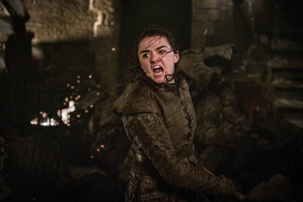 Maisie Williams como Arya Stark na série ‘Game of Thrones’, da HBO Maisie Williams como Arya Stark na série 'Game of Thrones', da HBO