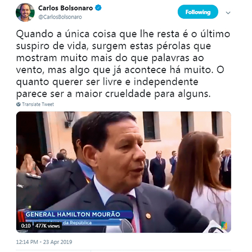 Tweets Carlos Bolsonaro Tweets Carlos Bolsonaro