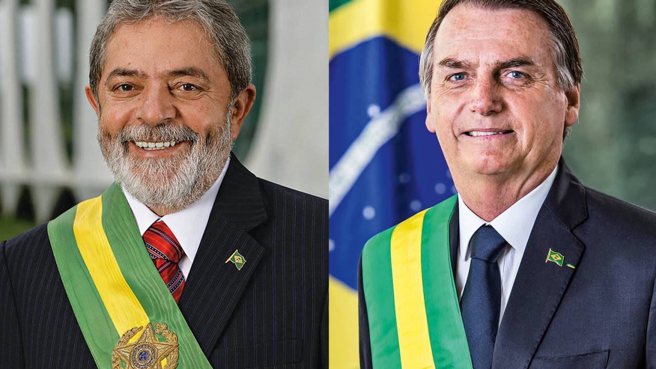 Lula e Jair Bolsonaro