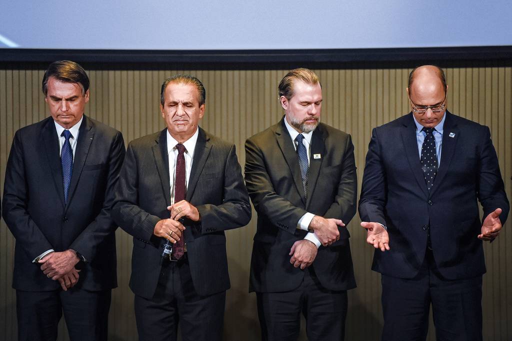 Jair Bolsonaro, Silas Malafaia, Dias Toffoli e Wilson Witzel Jair Bolsonaro, Silas Malafaia, Dias Toffoli e Wilson Witzel