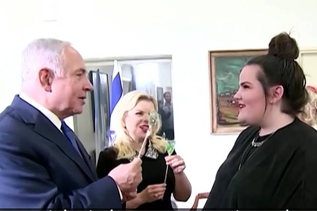 Netta Barzilai e Benjamin Netanyahu Netta Barzilai e Benjamin Netanyahu