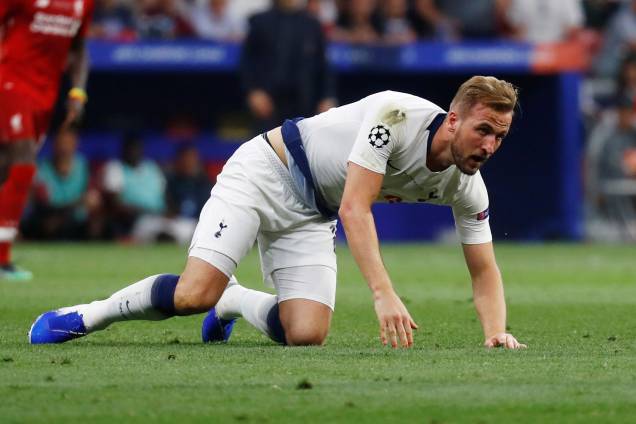 Jogador Harry Kane, durante o jogo entre Tottenham e Liverpool, válido pela final da Champions League - 01/06/2109 Jogador Harry Kane, durante o jogo entre Tottenham e Liverpool, válido pela final da Champions League - 01/06/2109
