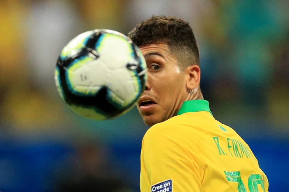 Roberto Firmino durante partida entre Brasil e Venezuela, válida pela Copa América - 18/06/2019