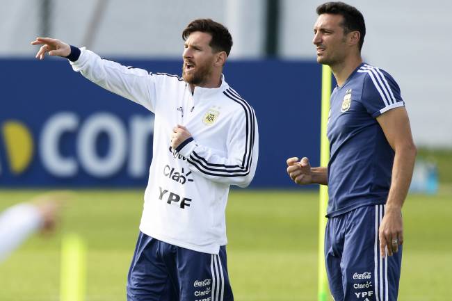 Lionel Messi e Lionel Scaloni