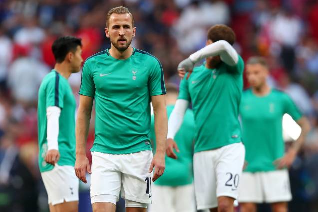 MADRID, SPAIN - JUNE 01: Harry Kane, antes da final da liga de campeões de UEFA entre Tottenham Hotspur e Liverpool no Estádio Wanda Metropolitano - 01/06/2019 MADRID, SPAIN - JUNE 01: Harry Kane, antes da final da liga de campeões de UEFA entre Tottenham Hotspur e Liverpool no Estádio Wanda Metropolitano - 01/06/2019