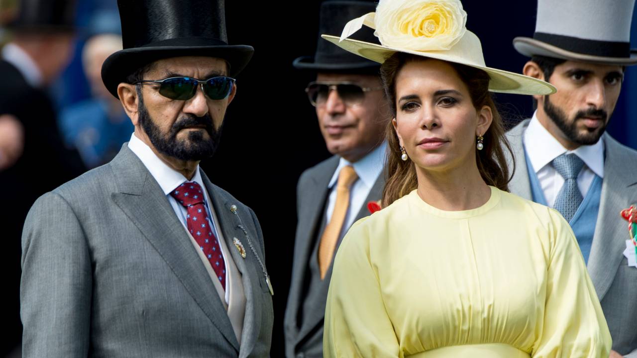 Princesa Haya e xeque Mohammed bin Rashid al-Maktoum no festival de hipismo Epsom Derby, em Epsom, Inglaterra - 03/06/2017
