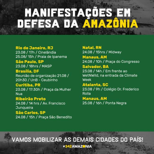 Cartaz movimento #342Amazônia