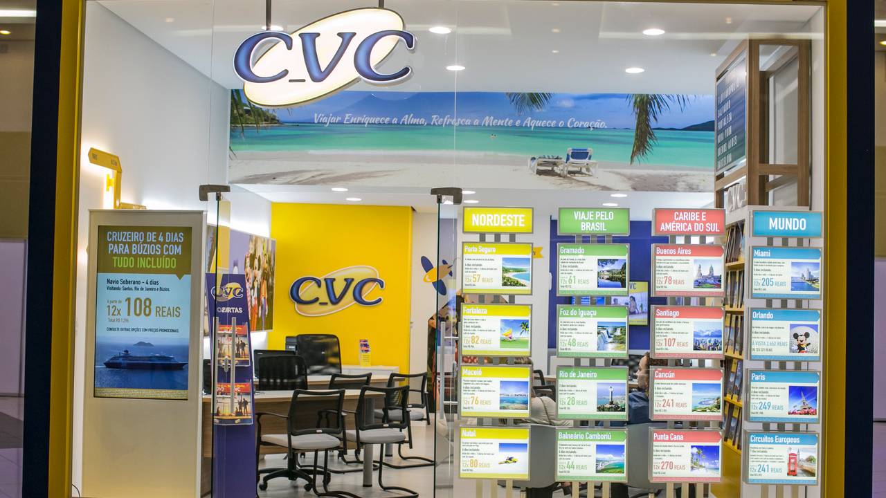 Fachada de loja da CVC