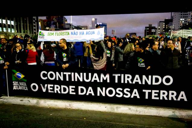Manifestantes protestam em defesa da Amazônia na Avenida Paulista, em São Paulo - 23/8/2019 Manifestantes protestam em defesa da Amazônia na Avenida Paulista, em São Paulo - 23/8/2019