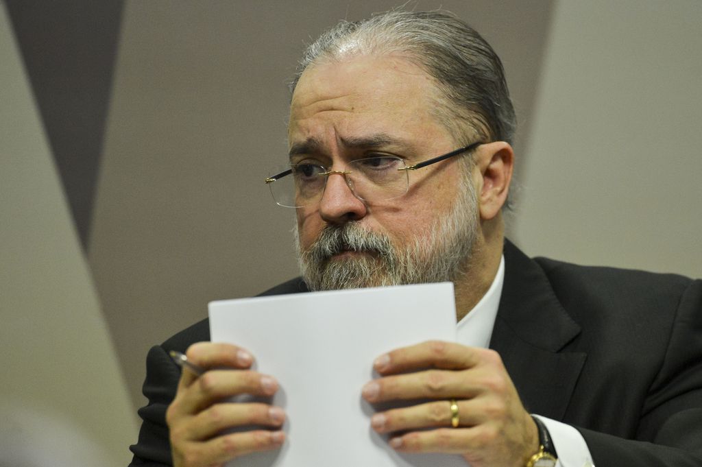 Antônio Augusto Brandão de Aras, indicado para o cargo de procurador-geral da República, durante sabatina na Comissão de Constituição e Justiça (CCJ) do Senado