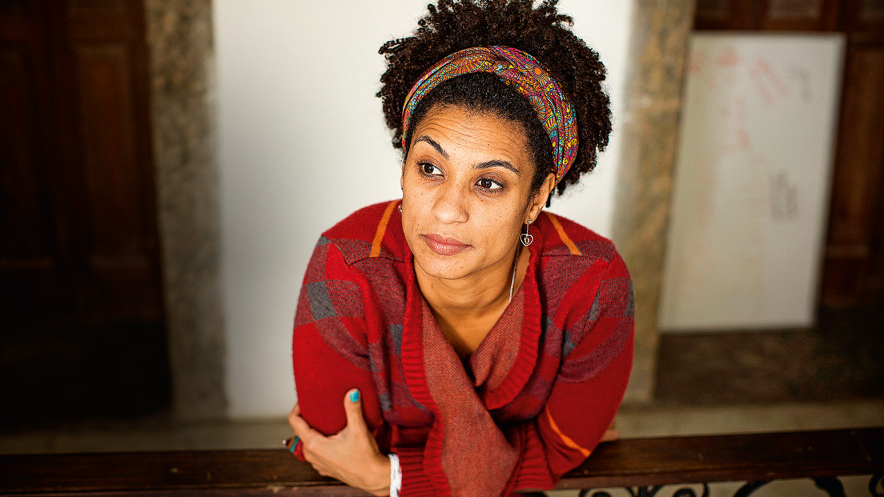 A vereadora Marielle Franco, morta a tiros em 2018