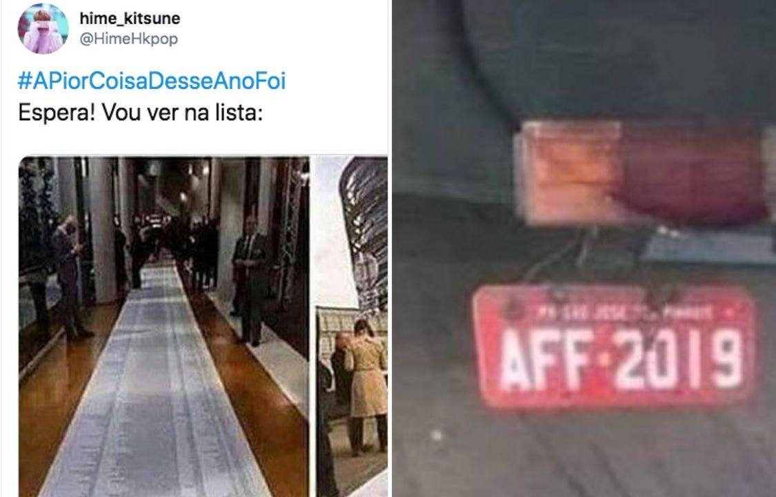 Hashtag #APiorCoisaDesseAnoFoi está no topo dos trending topics do Twitter (07/10/2019)