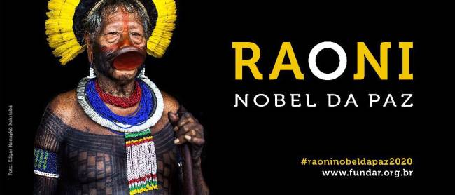 raoni_nobel_fundar Raoni Nobel da Paz