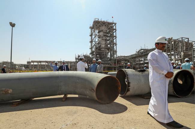 Saudi Aramco oil processing facility in Saudi Arabia *