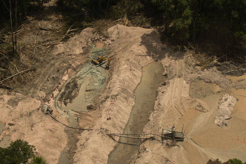 Cenas de um garimpo ilegal na Terra Indígena Munduruku, no Pará, em setembro de 2019