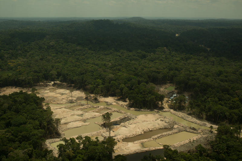 Cenas de um garimpo ilegal na Terra Indígena Munduruku, no Pará, em setembro de 2019