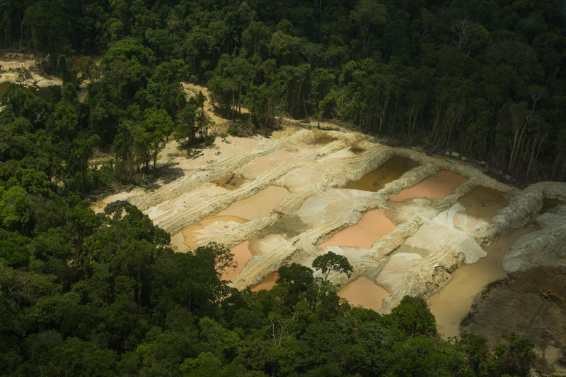 Cenas de um garimpo ilegal na Terra Indígena Munduruku, no Pará, em setembro de 2019