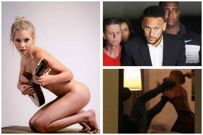 Neymar e Najila Trindade: entre tapas e beijos