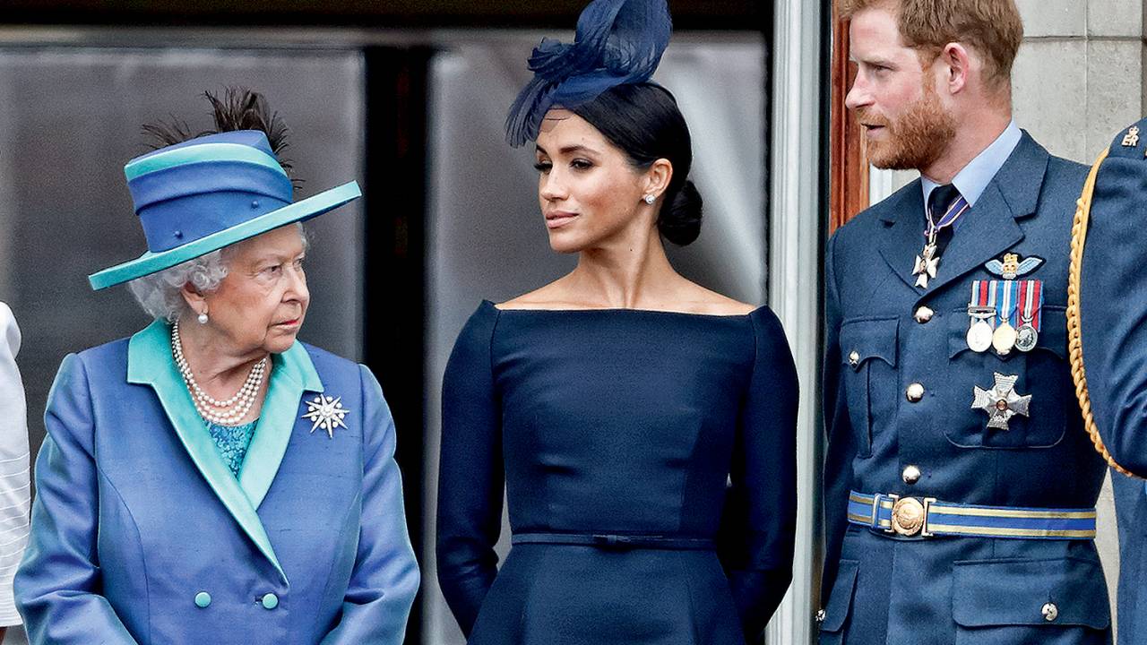 REVOADA - A rainha Elizabeth com Meghan e Harry: o casal já vinha demonstrando sua insatisfação