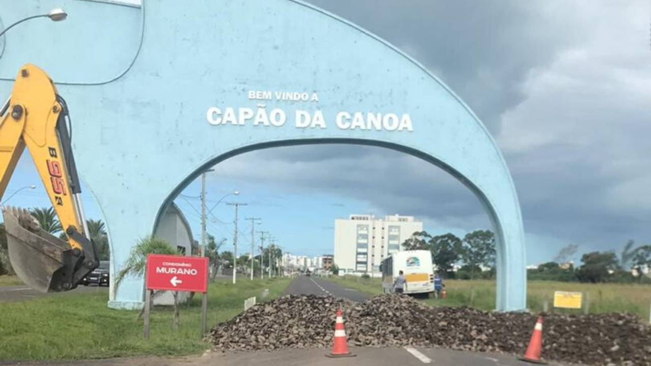Entradas de Capão da Canoa (RS) foram bloqueadas para conter a disseminação do coronavírus