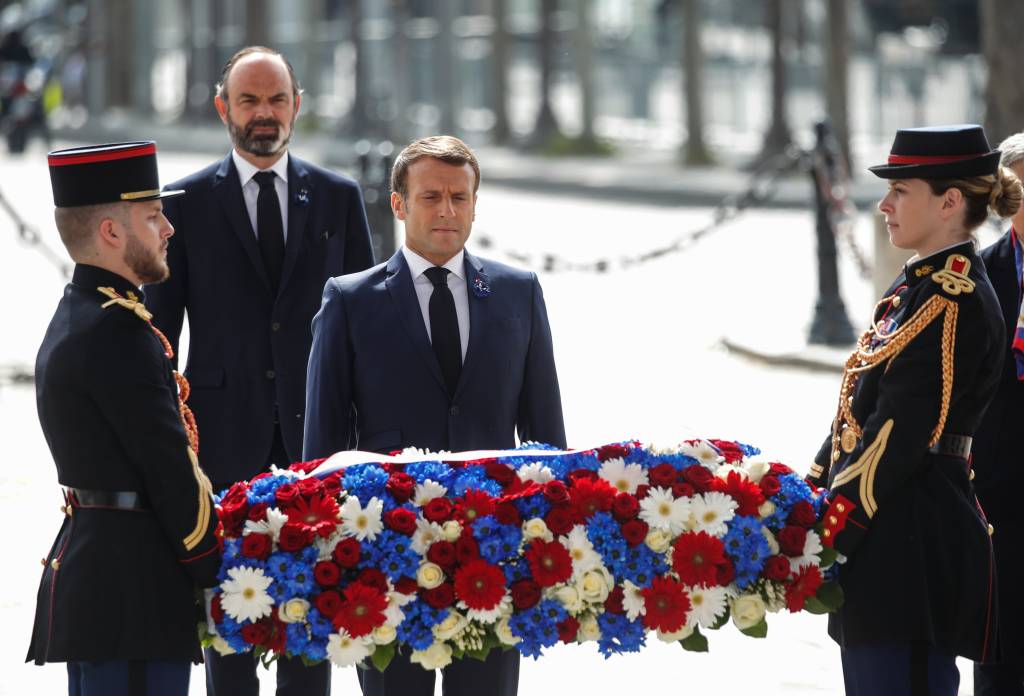 FRANCE-HEALTH-VIRUS-POLITICS-HISTORY-WWII-CEREMONY FRANCE-HEALTH-VIRUS-POLITICS-HISTORY-WWII-CEREMONY
