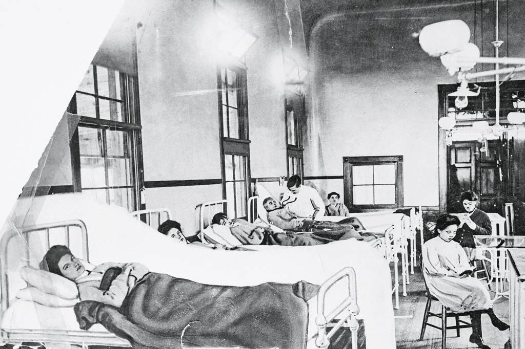 Typhoid Mary in Hospital Bed Typhoid Mary in Hospital Bed