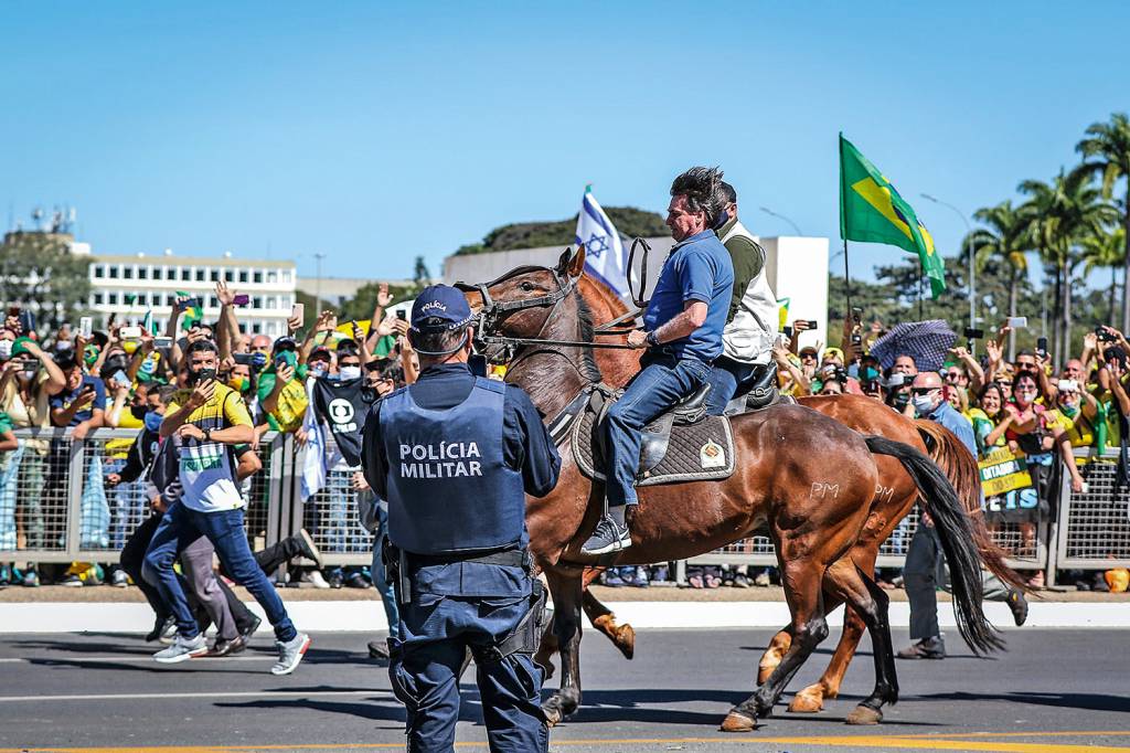 Ato a favor de Bolsonaro Palácio do Planalto .
