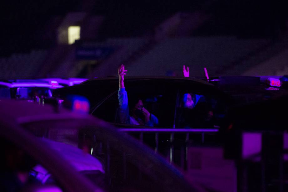 Show da banda Jota Quest em estilo "drive-in" realizado no Estádio Allianz Parque, em São Paulo