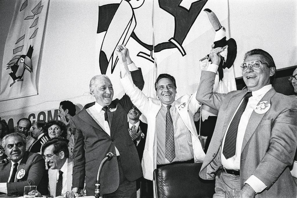 Franco Montoro , Fernando Henrique e Mario Covas PSDB