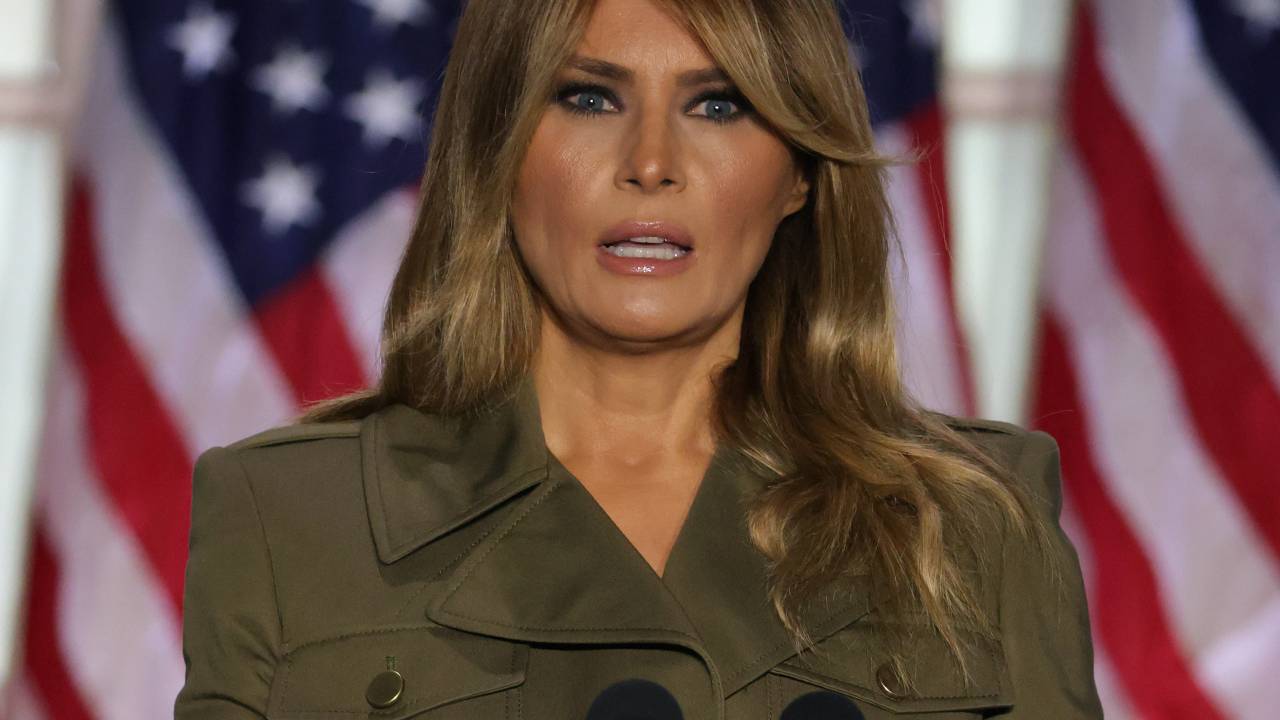 A primeira-dama dos Estados Unidos, Melania Trump, na convenção do partido Republicano - 25/08/2020