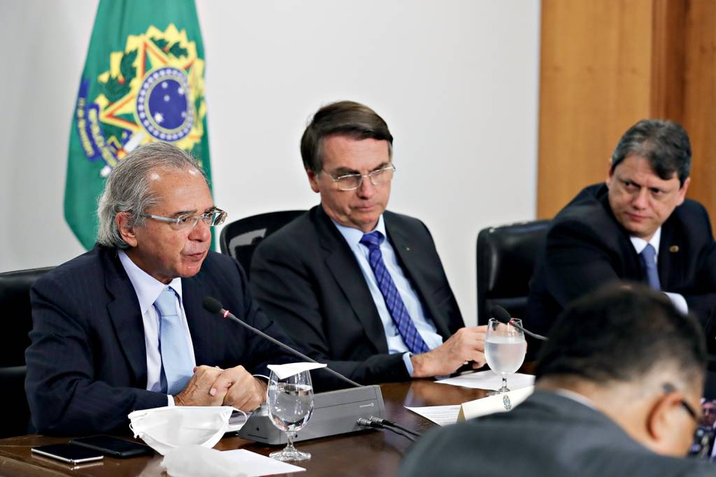 03/06/2020 Reunião com a Deputada Carla Zambelli (PSL:SP) e emp Guedes e Tarcísio, com Bolsonaro