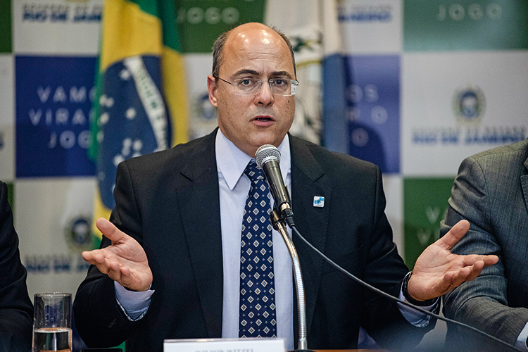 O governador afastado do Rio, Wilson Witzel
