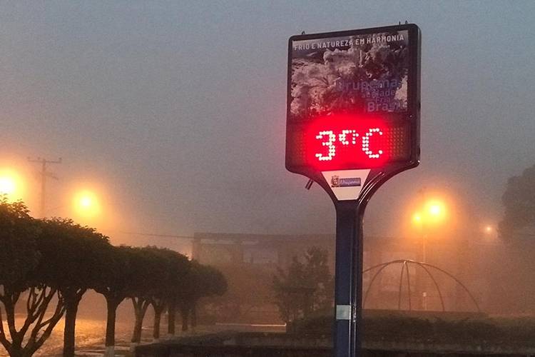 Onda de frio derruba a temperatura no Centro-Sul do país